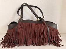 HOGAN Handtasche bordeaux, mit Fransen