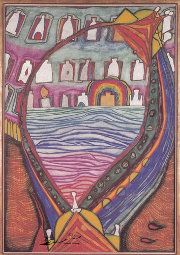 Kunstkarte hundertwasser - kunstkarte:,