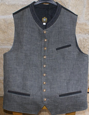 Hammerschmid Trachtenweste Mod. Max grau Leinenmix Gr. 54 / XL NEU NP 139,-- €