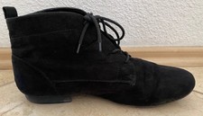 Schwarze  Stiefeletten Gr. 40  Laura T  Collection Schnürschuhe Nubuk