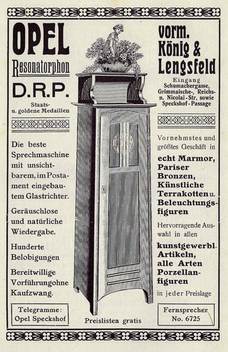 Werbung reklame 1911 opel - werbung/reklame,