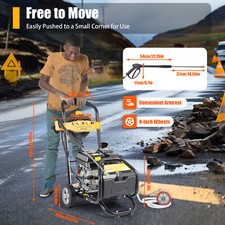 Benzin Hochdruckreiniger Set 7.5PS Flächenreiniger Industrie Dampfstrahler