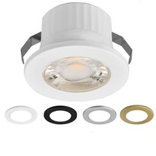 LED Einbauspot Minispot 3 Watt 240 Lumen rund weiß/schwarz/gold/silber IP54 