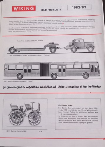 Wiking bildpreisliste 1982 - wiking,