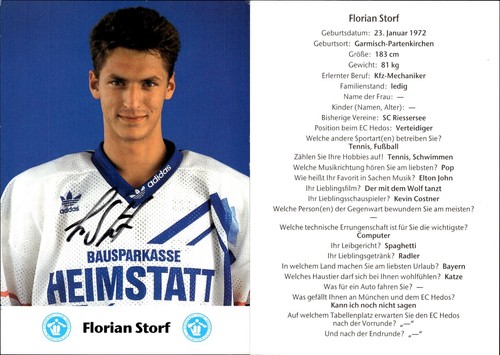 Florian storf autogramm - autogramm, ak