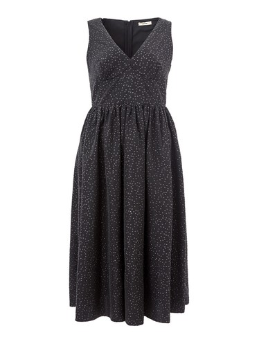 Langes kleid mit applikationen - langes,