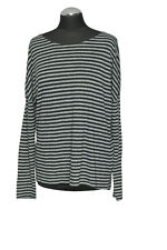 180 01 97 Opus Damen Shirt Sanza Gr.38 grau schwarz gestreift Langarm mit Leinen