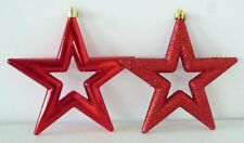 2 x bruchfeste Weihnachtssterne Stern D14cm Hänger Baum-Fensterschmuck Geschenk
