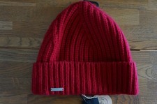 SEEBERGER  Mütze Beanie Unisex 100 % Kaschmir/Cashmere Kaminrot - NEU -