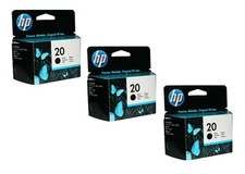 3 x Original Tinte HP Nr. 20 Deskjet 610c 615c 640c 642c 656c / C6614D Patronen