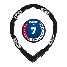ABUS Fahrrad Kettenschloss m Zahlencode Tresor 1385 schwarz 7x1100mm Level7