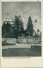 Ansichtskarte Altes Schloß mit Kirche Aulendorf Württemberg 1938  (Nr.9097)