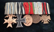 5er Ordensspange Bayern 1 WK MVK m. Schw. EK 2 1914 Luitpoldmed. LWDA II.Kl  EKF