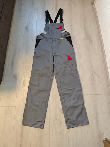 Kempel latzhose grau mit roter - grau,