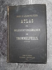 Atlas der Beleuchtungsbilder des Trommelfels 1898 Politzer 14 Farb-Tafeln rar!