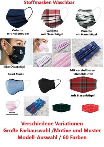 Stoffmaske mund nasen atem - mund,