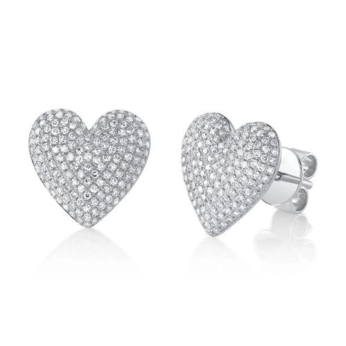 14k weißgold diamant puff - 14k,