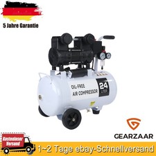 24 Liter Kompressor Silent Ölfrei für Mahlen für Ballaufblasung Tragbar 1,1KW