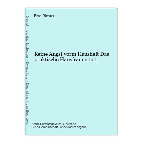 Keine angst vorm - haushalt, das
