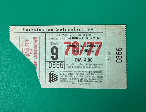 Selten ticket 1976 - ticket, bvb