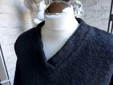 4980 Nook Strickpullover, Schwarz Alpakawolle, Mohair, Wolle