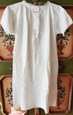 Antik Jugendstil Kleid Weiß Wäsche Dirndl Nachthemd Kostüm Biedermeier Tracht 