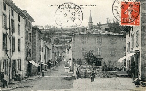 Karte olliergues rue - olliergues, la