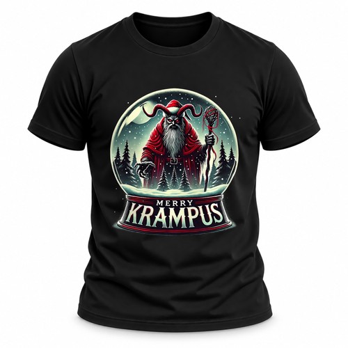 Merry krampus schneekugel - krampus,