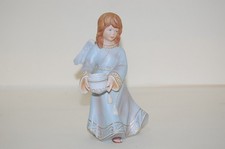 Engel mit Schale Kerzenhalter Figur blau handgefertigt  Kaiser