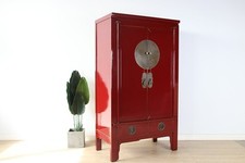 Hochzeitschrank Massivholz 2 Türen Schrank purpurrot RAL3004 #M-HOC-A10P