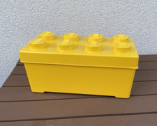 Lego Aufbewahrungsbox mit Deckel - gelb - Box Aufbewahrung (leer/stapelbar) NEU