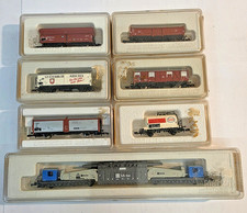 Märklin mini-club 7 unterschiedliche Wagen bespielt in Verpackung, bitte lesen