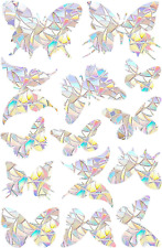 ® 28 Stück Fensteraufkleber Vogelschutz, Vogelschutz für Glasscheiben,Schmetterl