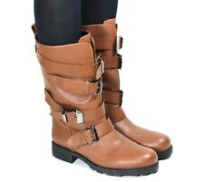 20 Stiefel Damenstiefel Schnallen Pflegeleicht Braun Killah 36