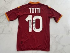 AS ROMA 2007/2008 HOME FOOTBALL SHIRT #10 TOTTI SIGNED KAPPA JERSEY SIZE XL