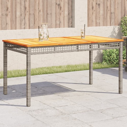Gartentisch grau 140x80x75 - grau,