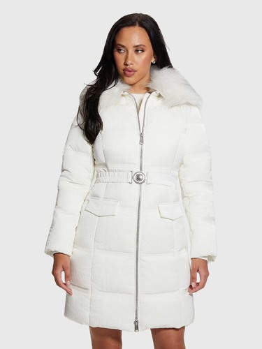 Guess damen puffer jacke weiß - damen,