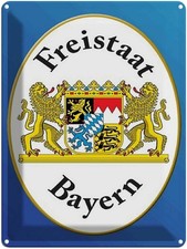 Blechschild 40x30 cm Freistaat