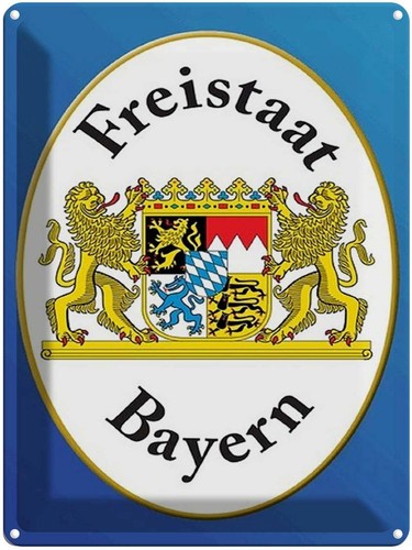 Blechschild 40x30 freistaat - cm,