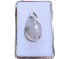 Dendriten Opal Dendrite Opal Merlinit Cabochon 27,3x15,6 mm 17 ct Nr. U34246