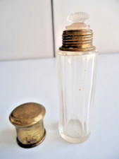 Sehr alter Parfum Flakon, 8,5 cm, eingeschliffener Glas Stöpsel, Schraubverschl.
