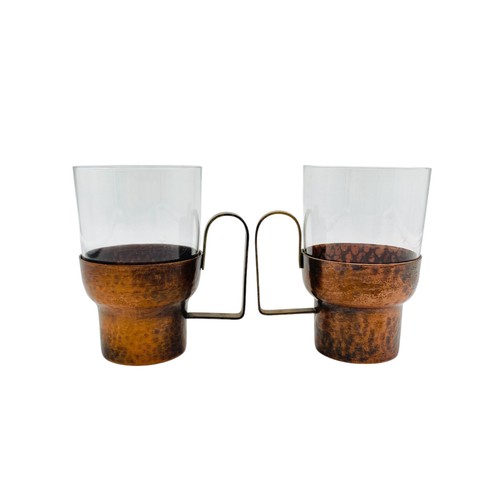 Teegläser halter kupfer - halter, 50er