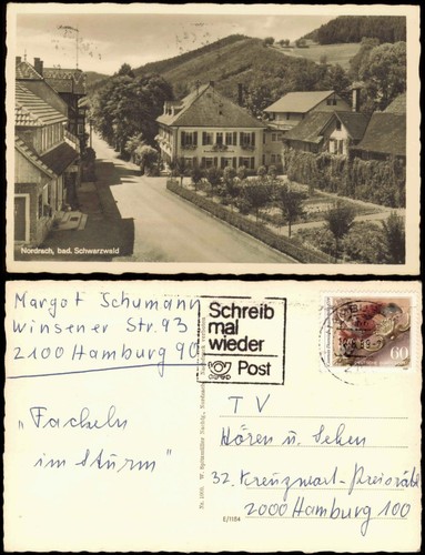Ansichtskarte nordrach - ansichtskarte,