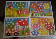 Quips Ravensburger 4 Legetafeln Spielpläne von 1990 gut erhalten