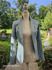 Ici et Maintenant Jacke Gr.36 Jackett Blouson Weste Brokat Designer France