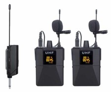 E-Lektron U-2B doppel Lavalier Funkmikrofon System Set UHF mit Plug-In Empfänger