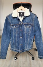 Jeansjacke mit Lammfellfutter