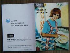 Bedienungsanleitung Unimix Piccolo Handmixgerät Kurt Rönsch KG Dresden 1970 DDR