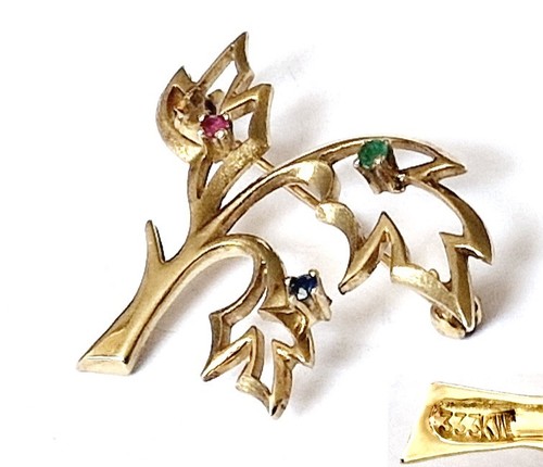 Vintage brosche 333er - brosche, gold