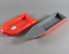 LEGO® City Set aus Schlauchboot und Schiffsrumpf 28x8 Noppen Feuerwehr Motorboot